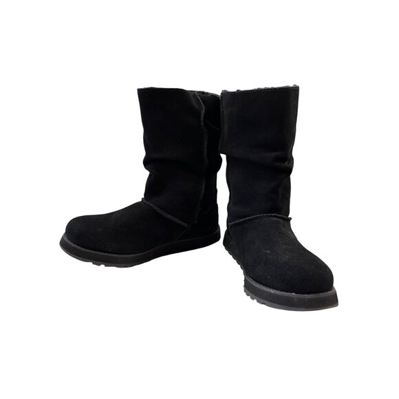 Skechers Womens Black Suede Winter Boots Sz 9 SKU 9001 - Picture 1 of 15